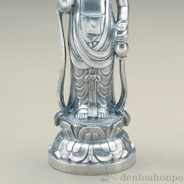 松久宗琳 聖観世音菩薩 純銀 製 ] 造幣局刻印有 仏像 古美術 美術品 