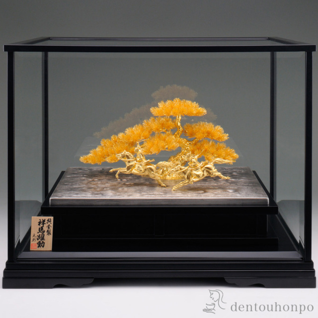 送料無料】 純金 祥馬躍動 1400g / 高級 コレクション 美術品 工芸品  