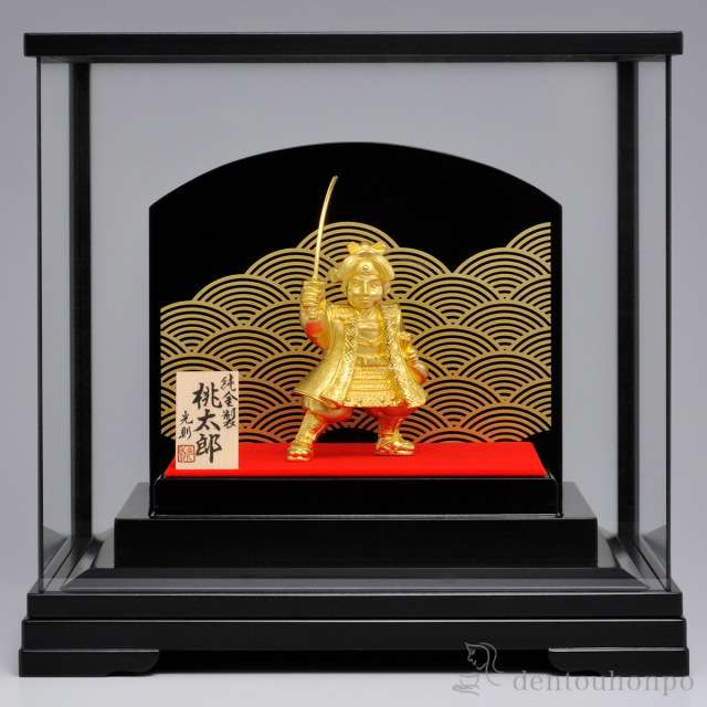 送料無料】 純金 桃太郎 A 55g / 兜 武者人形 コンパクト こいのぼり  