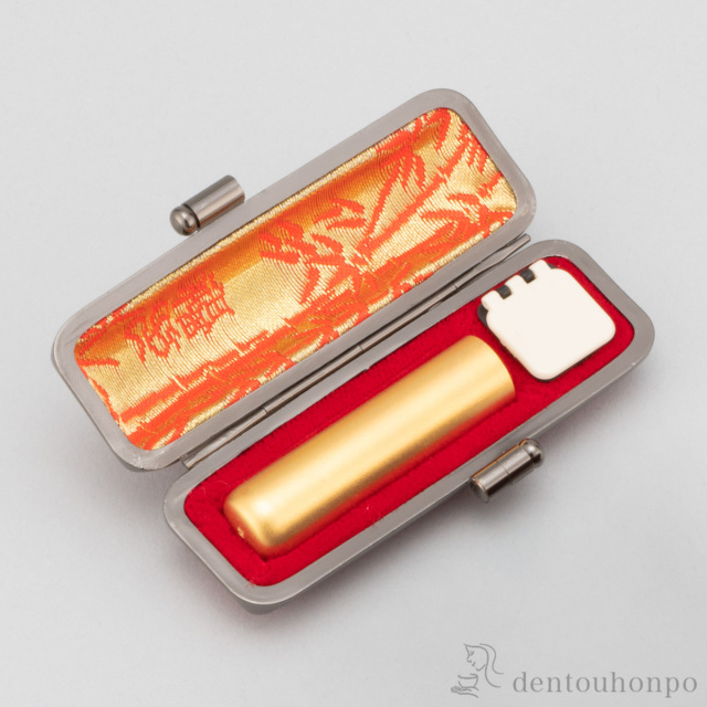 送料無料】 純金 印鑑 名前彫刻代込 B 100g / 置物 幸運 風水 縁起物