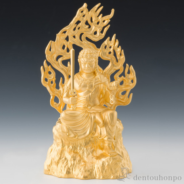 【送料無料】純金 不動明王 75g≪1ヶ月程で出荷予定≫ ( 木札名入れ有料 仏壇 寺院 仏様 日本 仏具 東京銀器（金工芸） )