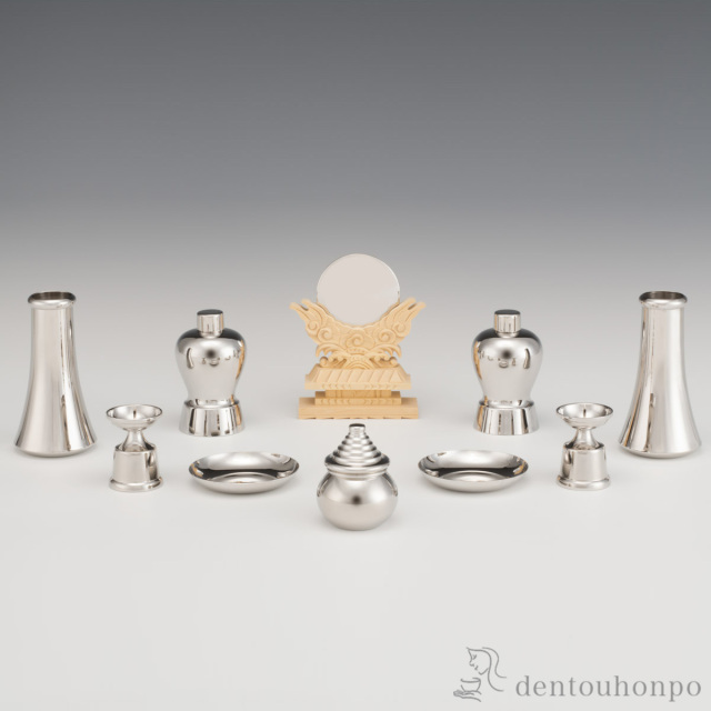銀 純銀 統的工者品 全部セット 送料無料】 純プラチナ 神具揃 1215g / 神社 神道 ブランド おすすめ