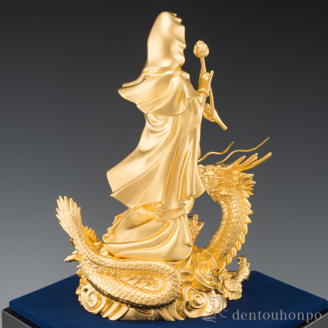 送料無料】 純金 龍上観音 純金170g / 仏壇 寺院 仏様 日本 仏具 東京