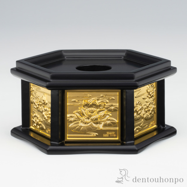 送料無料】 純金 飾り付りん台 蓮 純金50g おりん3.5寸用 / お寺 仏壇