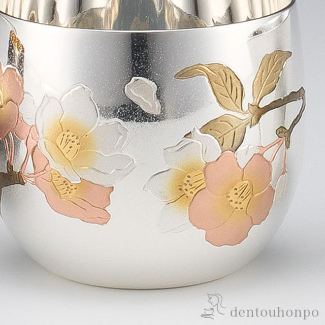 送料無料】 純銀 ぐい み 桜 75g / 高級 コレクション 美術品 工芸品