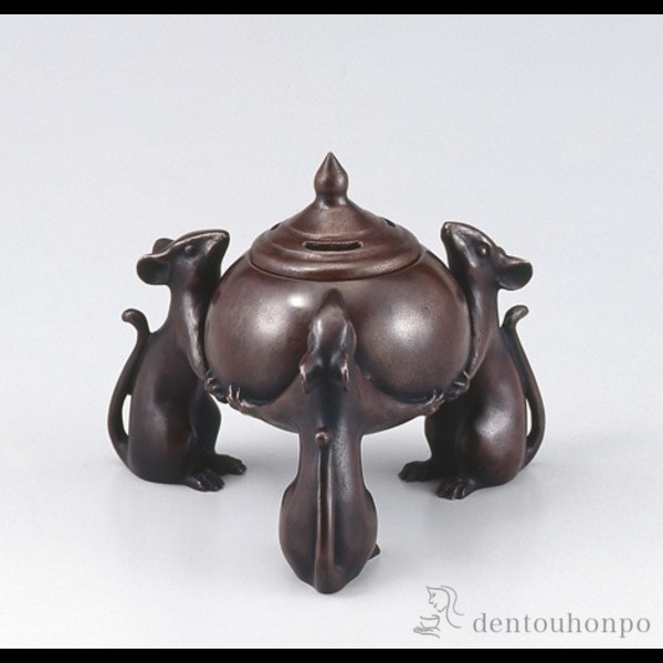 津田永寿 朱銅 花瓶 高岡銅器 茶道具 朱銅花挿「道」津田永寿 作