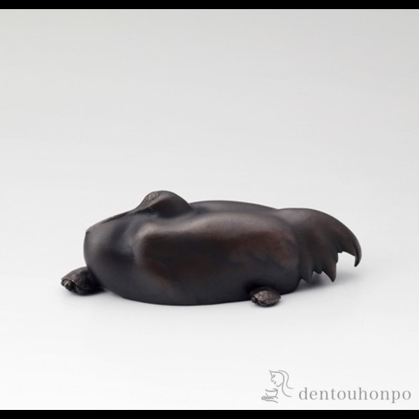 【送料無料】銅製 長寿 茶≪在庫確認後、1~3営業日で出荷≫ ( 木札名入れ有料 置物 幸運 風水 縁起物 人気 高岡銅器 )