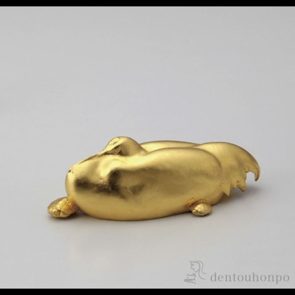 【送料無料】銅製 長寿 金箔≪在庫確認後、1~3営業日で出荷≫ ( 木札名入れ有料 置物 幸運 風水 縁起物 人気 高岡銅器 )