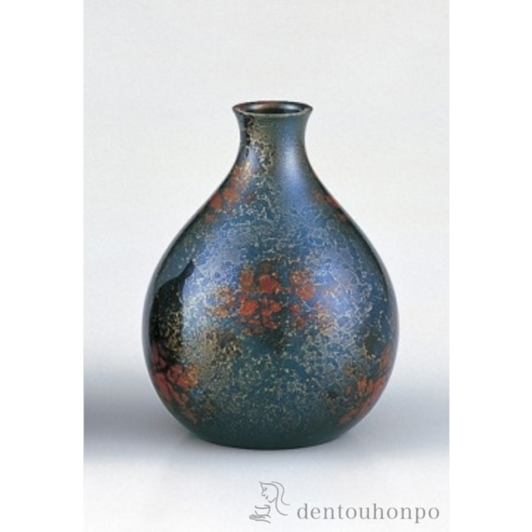 高岡鋳芸 フラワーベース 木箱付き 美術銅器 高岡鋳芸 フラワーベース 木