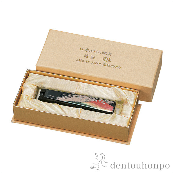 蒔絵爪切り 富士雅桜 大 / つめきり 爪とぎ 匠の技 貝印 日本製 山中