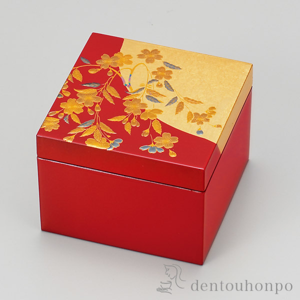 【送料無料】小物入れ さくら ≪注文後に商品取り寄せ、後日納期連絡致します≫ ( 名入れ有料 退職祝い 定年 アクセサリー入れ 収納ボックス ケース お祝い 女性 山中漆器 )