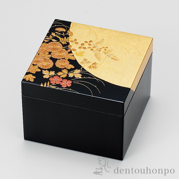 【送料無料】小物入れ はなの≪注文後に商品取り寄せ、後日納期連絡致します≫ ( 名入れ有料 退職祝い 定年 アクセサリー入れ 収納ボックス ケース BOX 宝物 山中漆器 )