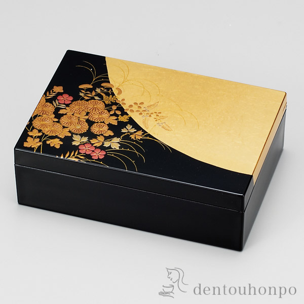 【送料無料】アクセサリーＢＯＸ はなの ≪在庫確認後、1~3営業日で出荷≫ ( 名入れ有料 アクセサリー入れ 収納ボックス ケース BOX 宝物 山中漆器 )