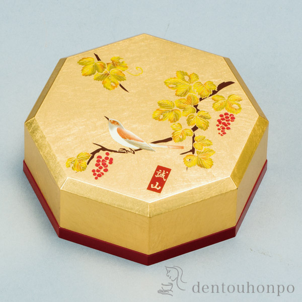 八角小箱 金華≪在庫確認後、1~3営業日で出荷≫ ( 名入れ有料 アクセサリー入れ 収納ボックス ケース BOX 宝物 山中漆器 )