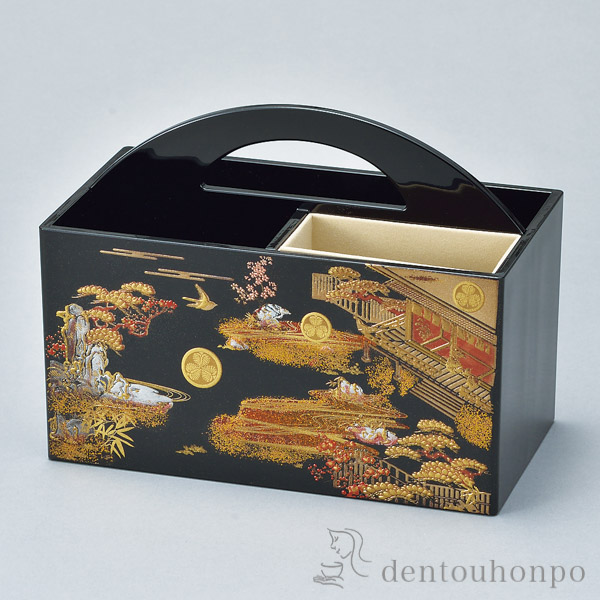 【送料無料】リモコンBOX 黒 初音≪2ヶ月程で出荷予定≫ ( 名入れ有料 アクセサリー入れ 収納ボックス ケース BOX 宝物 山中漆器 )