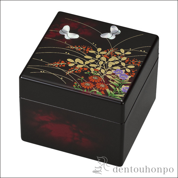 姫小箱 みやび野 鏡付≪在庫確認後、1~3営業日で出荷≫ ( 名入れ有料 アクセサリー入れ 収納ボックス ケース お祝い 女性 山中漆器 )