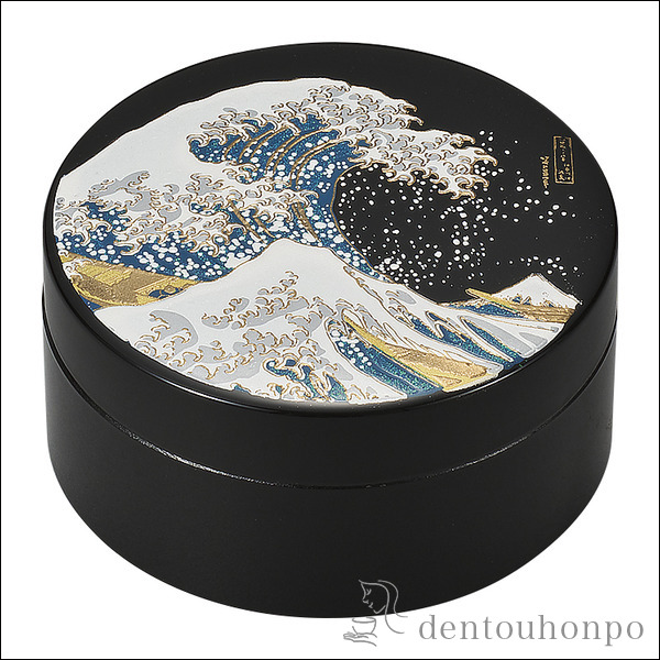 アクセサリーケース 波 3号≪在庫確認後、1~3営業日で出荷≫ ( 名入れ有料 アクセサリー入れ 収納ボックス ケース BOX 宝物 山中漆器 )