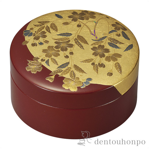 アクセサリーケース さくら 3号≪注文後に商品取り寄せ、後日納期連絡致します≫ ( 名入れ有料 退職祝い 定年 アクセサリー入れ 収納ボックス ケース お祝い 女性 山中漆器 )