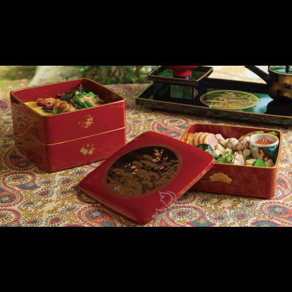 都三段重 松竹梅 赤 6寸 / お正月 おせち 運動会 漆塗り お正月 人気  