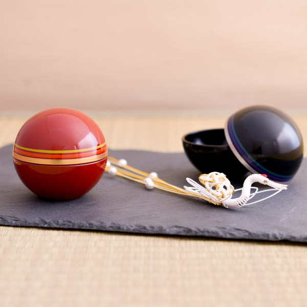 球型小物入れ 黒 / 手作り サイドテーブル チェスト リビング 人気