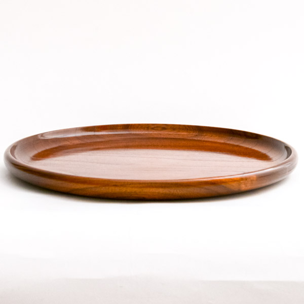 送料無料】 丸盆 欅 珠形 10号 / ランチョンマット コーディネート