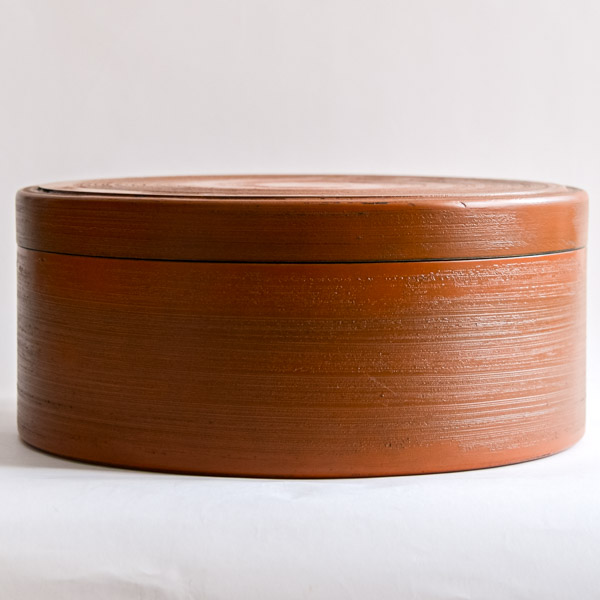 新品☆讃岐漆器　茶櫃 茶道具入れ　牡丹模様　裏面に水仙 烏城彫茶櫃 取込盆 水仙 蓋裏にも！柿 枇杷 苺 在銘 岡山県：漆