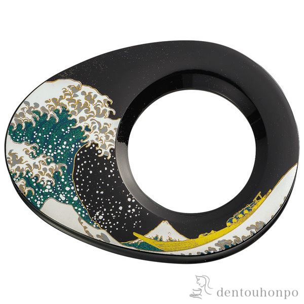 漆芸ルーペ 波（B）≪在庫確認後、1~3営業日で出荷≫ ( 名入れ有料 退職祝い 定年 ライト付き LED 読書 携帯 人気 山中漆器 )