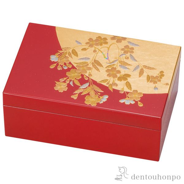 【送料無料】プチアクセサリーBOX さくら≪在庫確認後、1~3営業日で出荷≫ ( 名入れ有料 アクセサリー入れ 収納ボックス ケース BOX 宝物 山中漆器 )