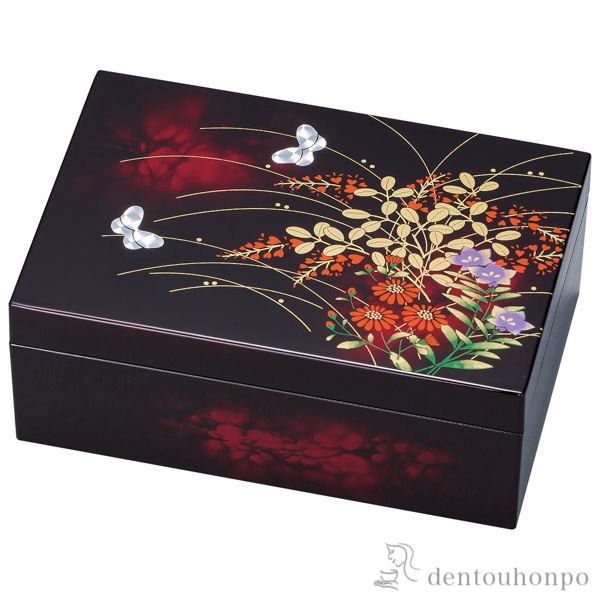 プチアクセサリーBOX みやび野≪在庫確認後、1~3営業日で出荷≫ ( 名入れ有料 アクセサリー入れ 収納ボックス ケース BOX 宝物 山中漆器 )