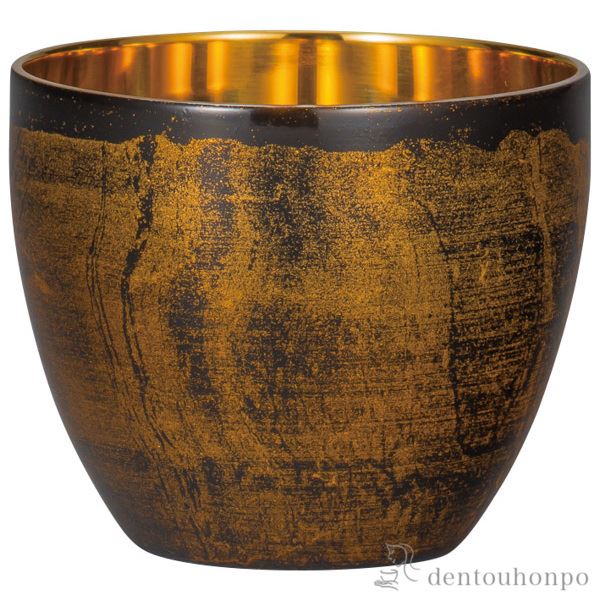 【送料無料】漆磨2重ぐい呑み 白檀 黒≪在庫確認後、1~3営業日で出荷≫ ( 漆磨 ぐいのみ 盃 酒器 保冷 保温 日本酒 山中漆器 )