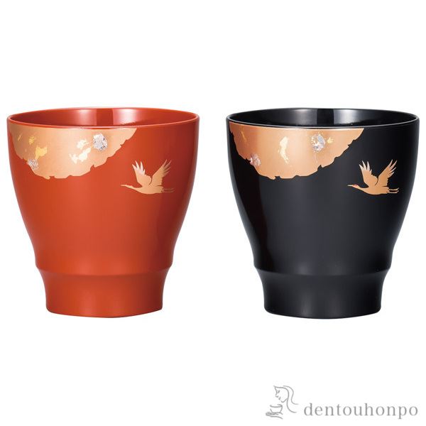 【送料無料】フリーカップペア 光輝≪在庫確認後、1~3営業日で出荷≫ ( 焼酎グラス ビアカップ ビールグラス フリーカップ グラス セット 山中漆器 )