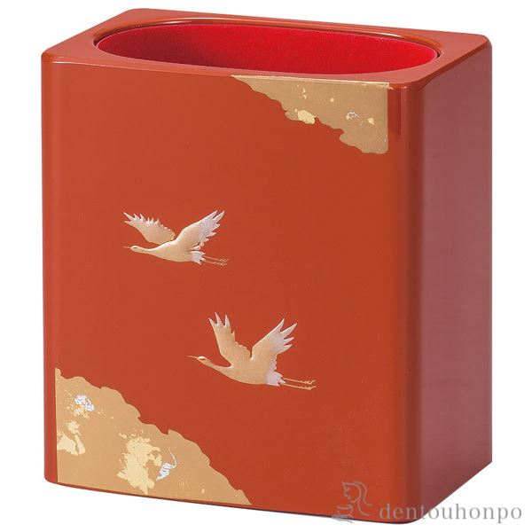 フリースタンド 光輝 洗朱≪在庫確認後、1~3営業日で出荷≫ ( 名入れ有料 アクセサリー入れ 収納ボックス ケース BOX 宝物 山中漆器 )