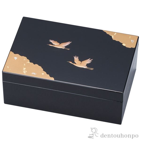 プチアクセサリーBOX 光輝 黒≪在庫確認後、1~3営業日で出荷≫ ( 名入れ有料 アクセサリー入れ 収納ボックス ケース BOX 宝物 山中漆器 )