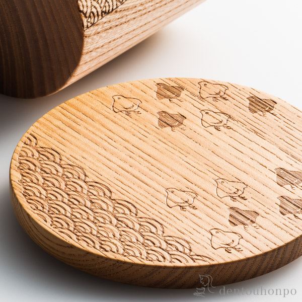 送料無料 にっぽんの木 欅 コースター 波千鳥 デザイン フリーカップ ビールグラス 湯のみ 人気 山中漆器 送料無料 1 3営業日で出荷