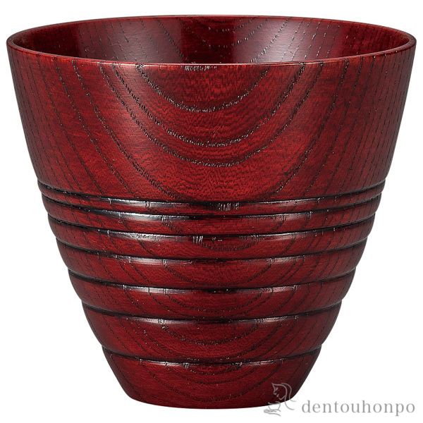 焼酎カップ MORI 赤スリ≪在庫確認後、1~3営業日で出荷≫ ( 焼酎カップ ビールカップ 保温 保冷 人気 山中漆器 )