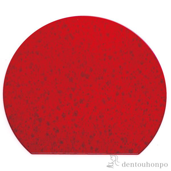 半月プレースマット マーブルレッド S≪在庫確認後、1~3営業日で出荷≫ ( ラックヌーボー 折敷 ランチョンマット お盆 トレイ トレー 祝膳 会席膳 業務用 飲食店 和食 テーブルコーディネート 新年 お食い初め 山中漆器 )