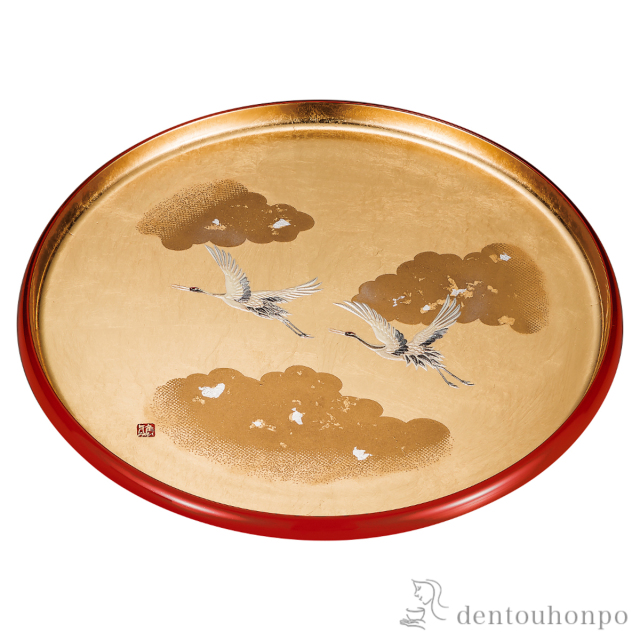 山中木製漆器尺3飾り盆