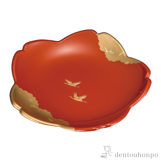 【送料無料】桜鉢 光輝 洗朱≪在庫確認後、1~3営業日で出荷≫ ( 和食 食器 料理 食器 パーティー 山中漆器 )