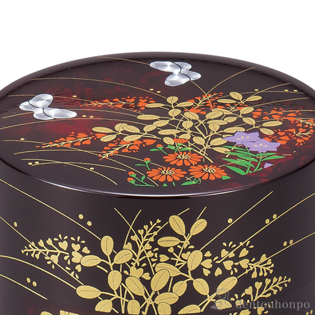 茶筒 みやび野 シリコンパッキン付中蓋 / 茶道 茶入れ 日本茶 おしゃれ