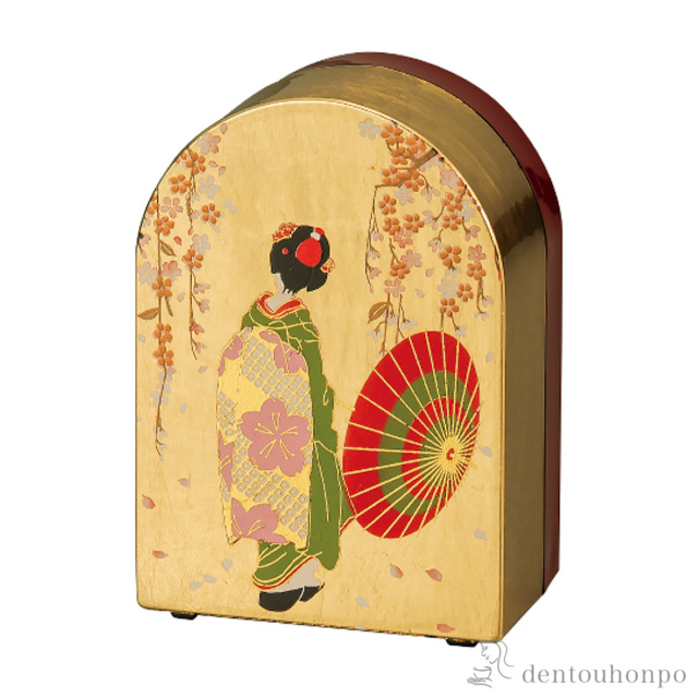【送料無料】漆芸リトルオルゴール 京桜≪在庫確認後、1~3営業日で出荷≫ ( 山中漆器 名入れ有料 プレゼント 宝石箱 バースデーカード 写真立て キット 山中漆器 )