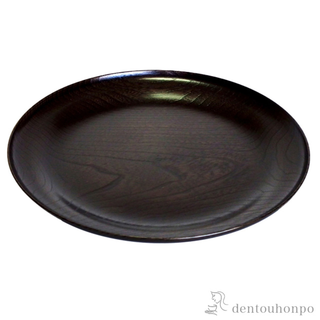 木製青海盆 神代色 213mm≪在庫確認後、7営業日程で出荷≫ ( ランチョンマット コーディネート 和食 洋食 おすすめ 山中漆器 )