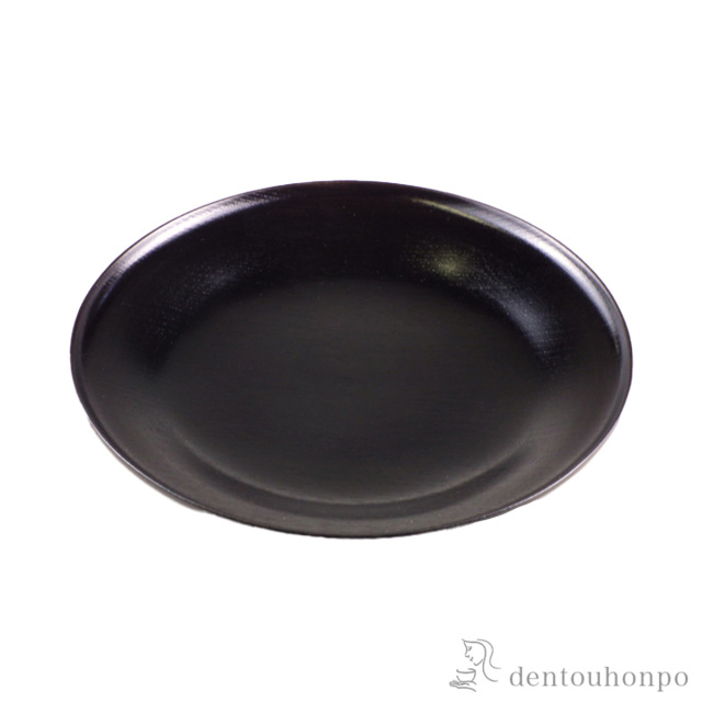 【送料無料】木製中皿 神代色 166mm≪在庫確認後、7営業日程で出荷≫ ( プレート 醤油皿 豆皿 和食 洋食 山中漆器 )