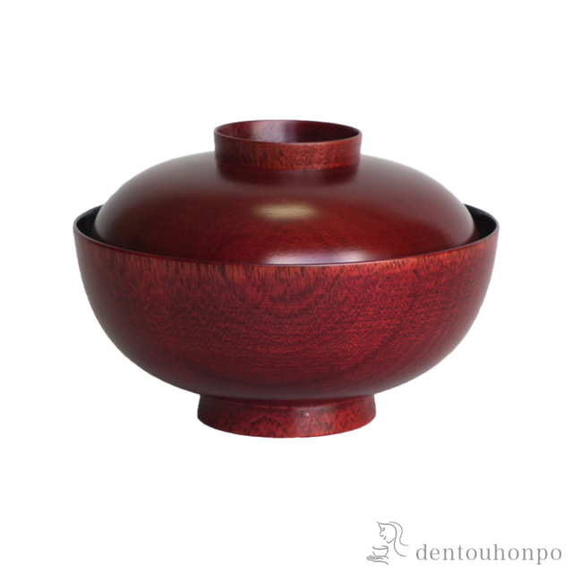 【送料無料】木製吸物椀 茜色≪在庫確認後、7営業日程で出荷≫ ( 雑煮椀 お椀 お吸い物 味噌汁 おすすめ 山中漆器 )