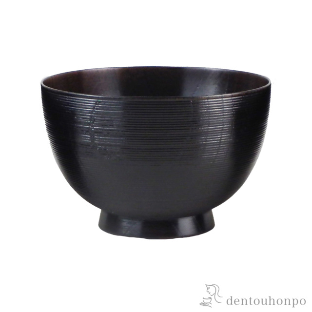 木製汁椀 たわら形 神代色≪在庫確認後、7営業日程で出荷≫ ( 雑煮椀 お椀 お吸い物 味噌汁 おすすめ 山中漆器 )