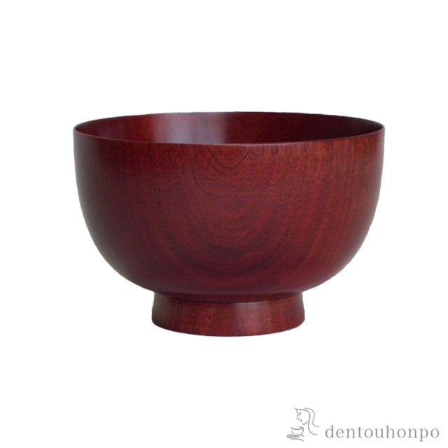 木製汁椀 桜　京椀 茜色 径11.3cm≪在庫確認後、7営業日程で出荷≫ ( 雑煮椀 お椀 お吸い物 味噌汁 おすすめ 山中漆器 )
