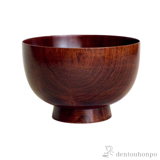 【送料無料】木製汁椀 桜　京椀 すり漆 径13.6cm≪在庫確認後、7営業日程で出荷≫ ( 雑煮椀 お椀 お吸い物 味噌汁 おすすめ 山中漆器 )