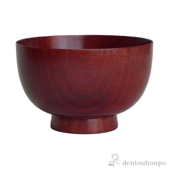 【送料無料】木製汁椀 桜　京椀 茜色 径15.0cm≪在庫確認後、7営業日程で出荷≫ ( 雑煮椀 お椀 お吸い物 味噌汁 おすすめ 山中漆器 )