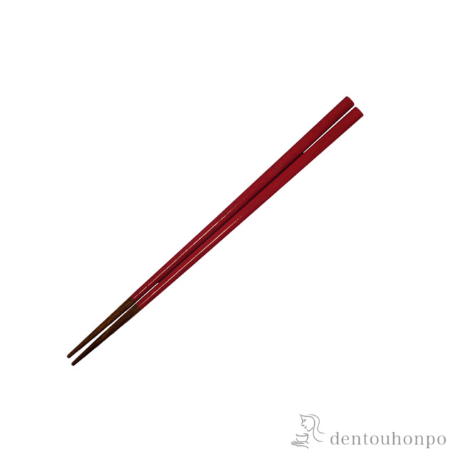 木製箸 鉄木 塗分 朱 21.5cm≪在庫確認後、7営業日程で出荷≫ ( お箸 プレゼント はし 高級箸 塗り箸 山中漆器 )