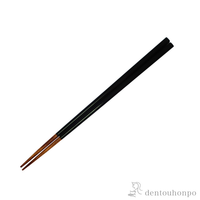 木製箸 鉄木 塗分 黒 23.5cm≪在庫確認後、7営業日程で出荷≫ ( お箸 プレゼント はし 高級箸 塗り箸 山中漆器 )