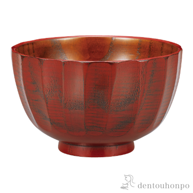 菊彫大椀 根来 大 / 雑煮椀 お椀 お吸い物 味噌汁 おすすめ 山中漆器